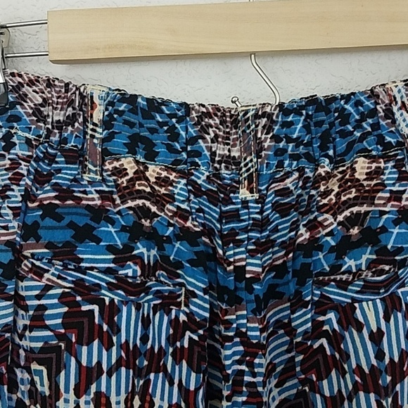 anthro Elevenses geometric pants sz 2 rayon blend - Picture 7 of 7